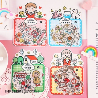 Sticker trang trí hình cô gái dễ thương