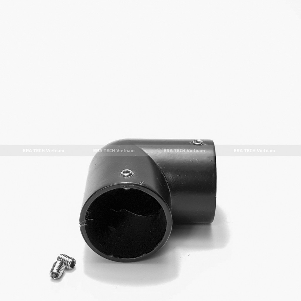 Combo 4 Cút nối góc chữ L; rắc co ống tròn; cút nối ống inox, ống sắt KN125 phi 25mm