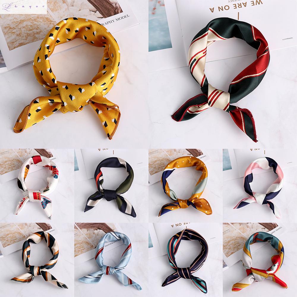 Khăn Tay Lụa Satin Hình Vuông Kiểu Cổ Điển Hợp Thời Trang Cho Nữ