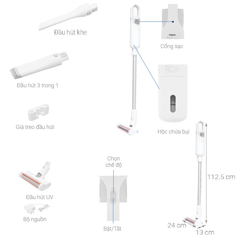 Máy hút bụi cầm tay Xiaomi BHR4636GL - Hàng chính hãng