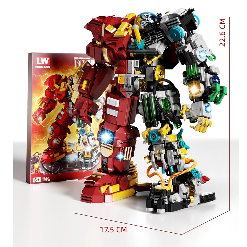 BỘ ĐỒ CHƠI XẾP HÌNH Mô Hình LEGO Người Sắt, Lắp Ráp Mô Hình Iron man, ROBOT Hulkbuster