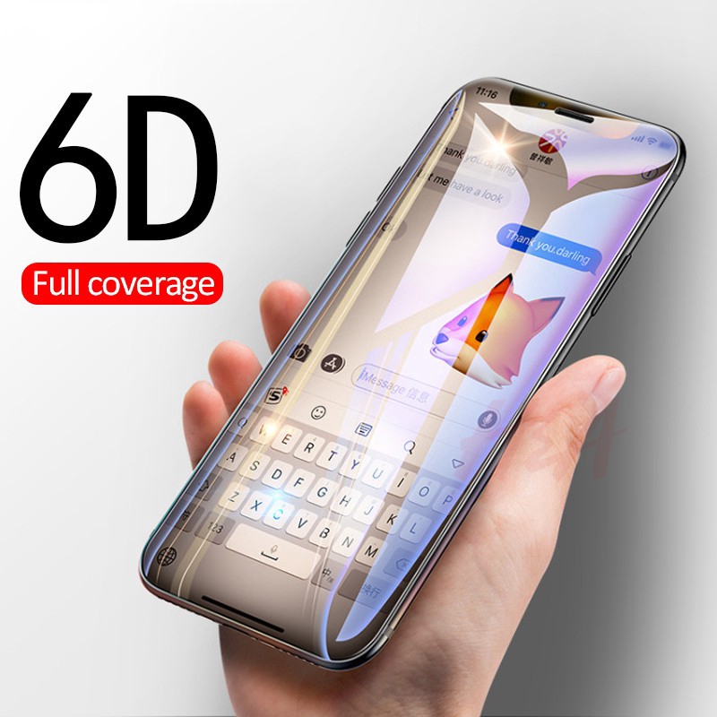 Kính Cường Lực 6d Bảo Vệ Toàn Màn Hình Cho Iphone 6 6s 7 8 Plus X Xr Xs Max