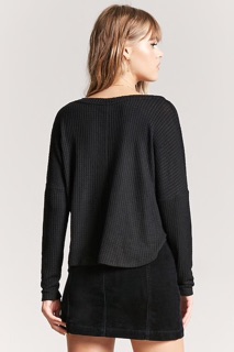 High-Low Waffle Knit Top hiệu Forever 21