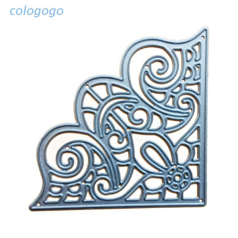 COLO  Flower Corner Metal Cutting Dies Stencil Scrapbooking DIY Album Stamp Paper Card Embossing Decor Craft