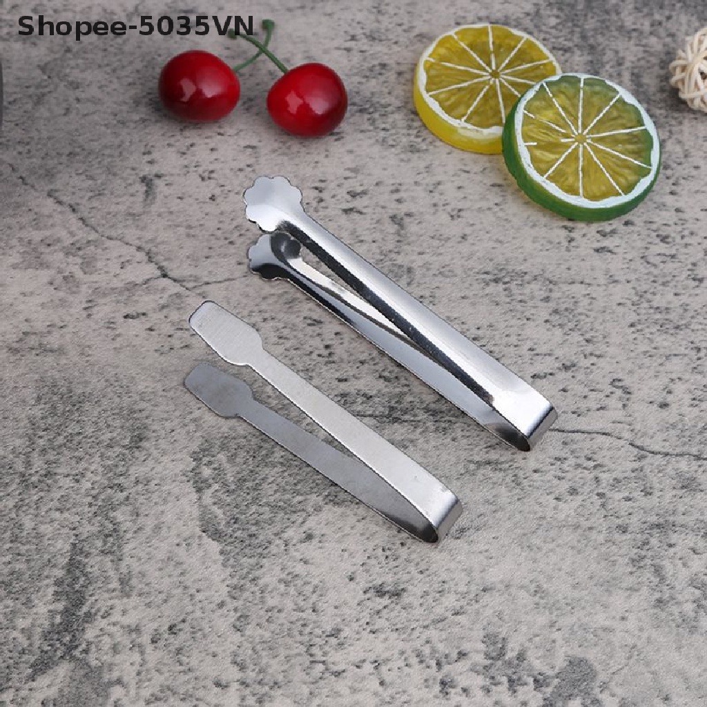 1 Kẹp Gắp Đá Viên Mini Bằng Thép Không Gỉ Tiện Lợi