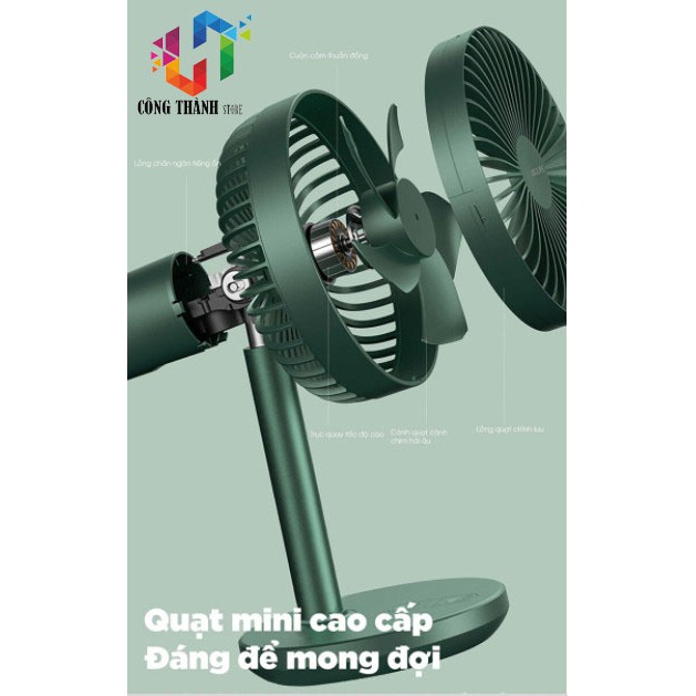 [Hàng Chính Hãng] Quạt Đứng/Để Bàn Jisulife FA13/FA13X Kèm Cáp Type C Pin 8000mAh | BigBuy360 - bigbuy360.vn