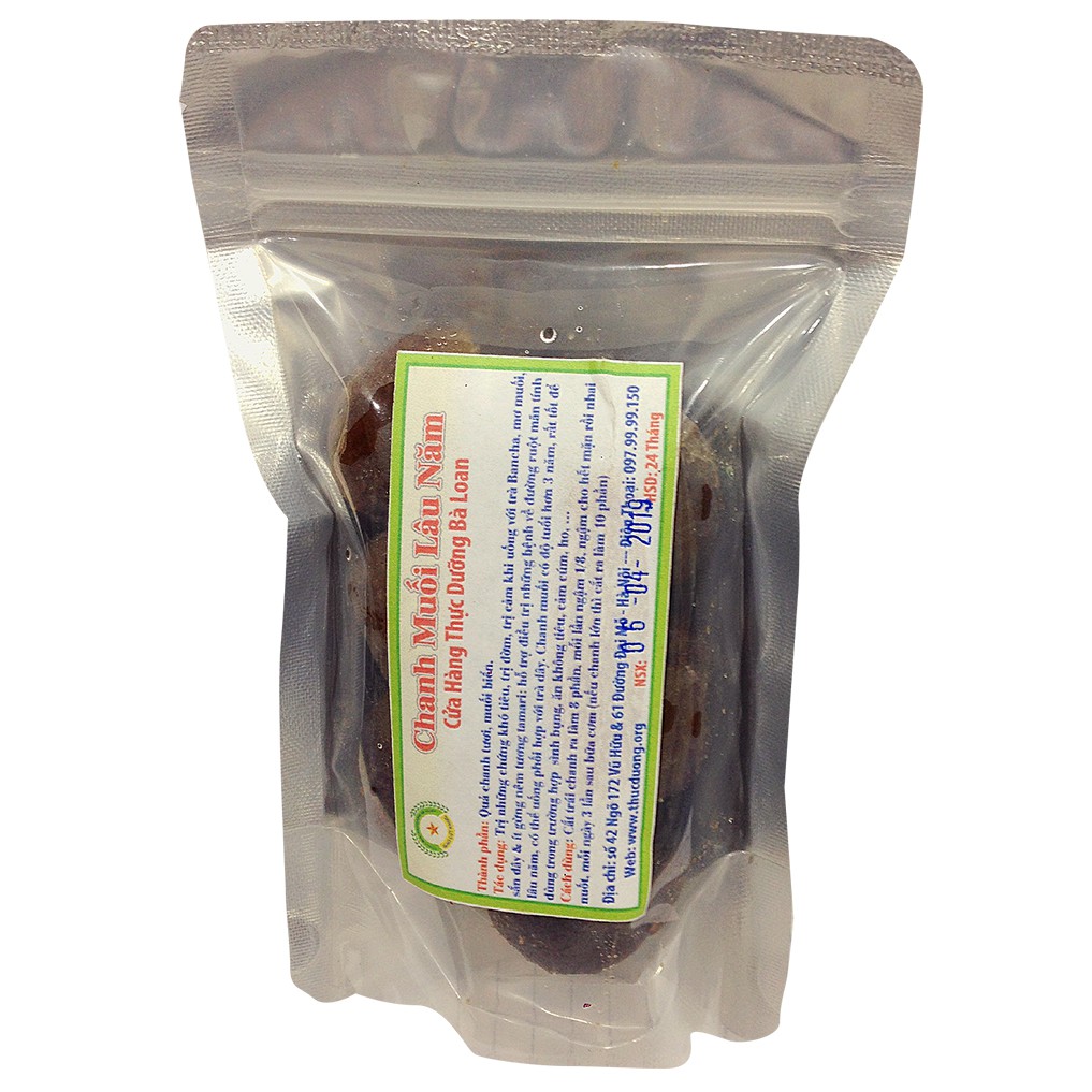 Chanh muối lâu năm cho bếp ăn thực dưỡng Bà Loan loại túi 200g