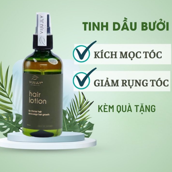 Tinh Dầu Bưởi Xịt Tóc Vijully Giúp Giảm Rụng, Dưỡng Nhanh Dài 3-5cm ,100ml