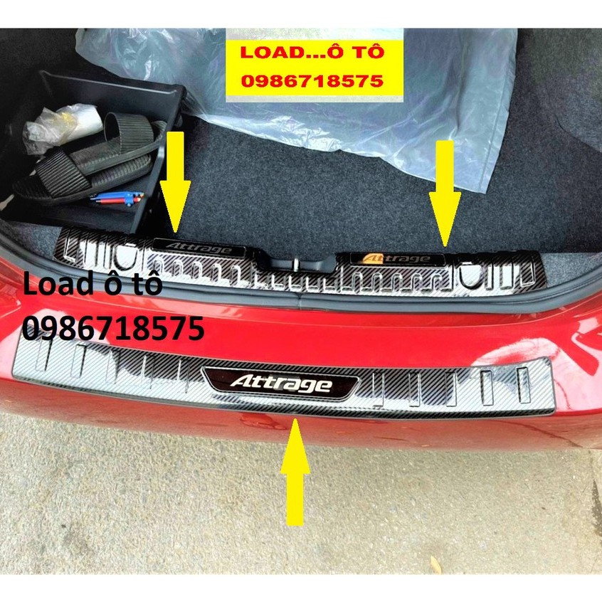 Chống Trầy Cốp, Ốp Bậc Cốp Sau Carbon Xe Mitsubishi Attrage 2020-2018 Đời cũ Mẫu Carbon Cao Cấp Nhất Thị Trường