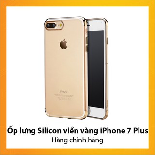 Ốp lưng dẻo Viền vàng iPhone 7 Plus - Hàng chính hãng