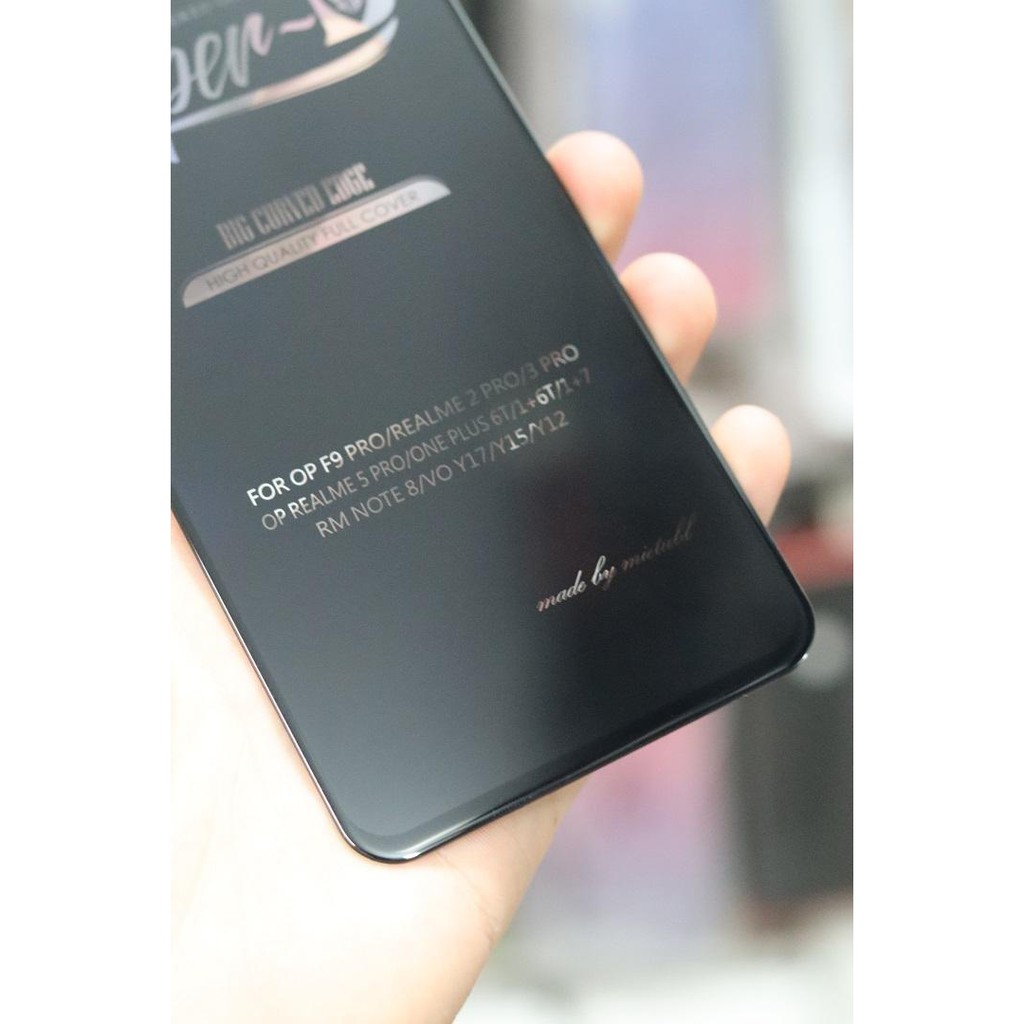 Cường lực full màn Oppo F9 , F9 Pro , Realme 2 Pro , 3 Pro , 5 Pro Kính cường lực SuperD siêu cao cấp