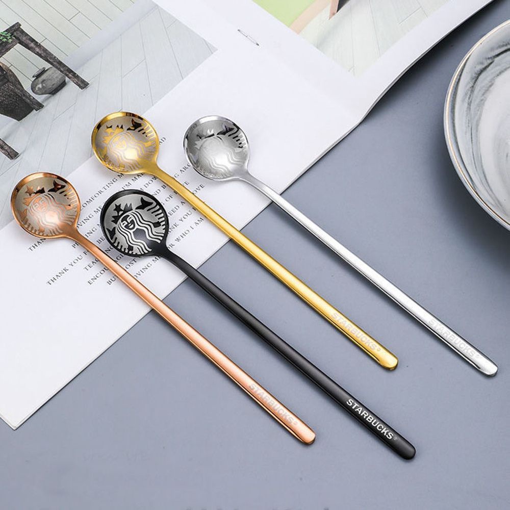Muỗng cà phê bằng thép không gỉ hình Starbucks độc đáo