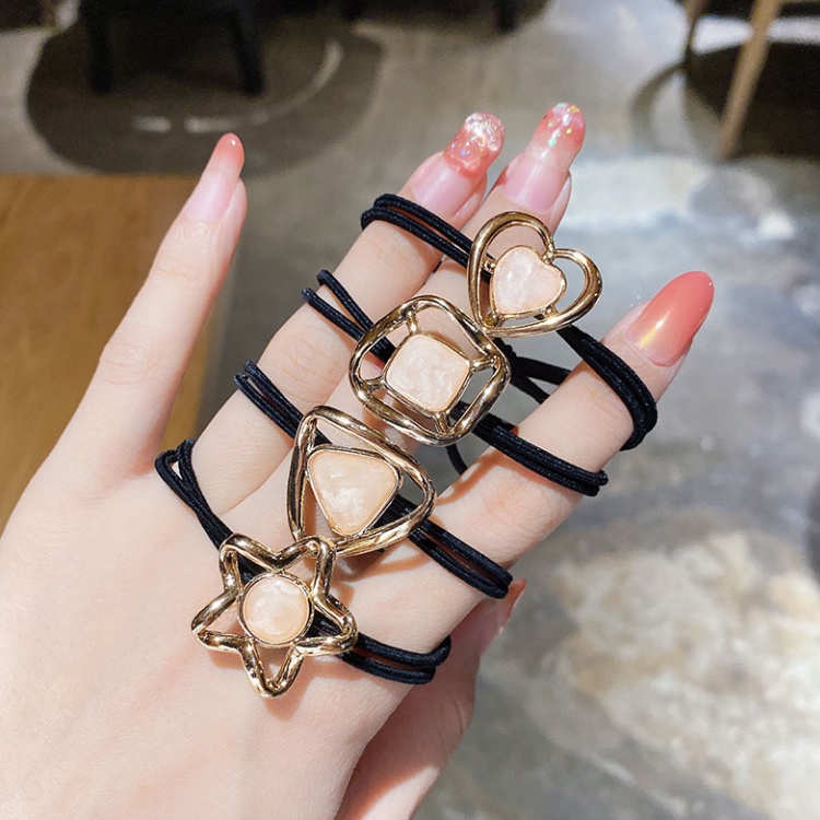 Dây Cột Tóc Đính Ngôi Sao/Trái Tim/Tam Giác Thời Trang Hàn Quốc