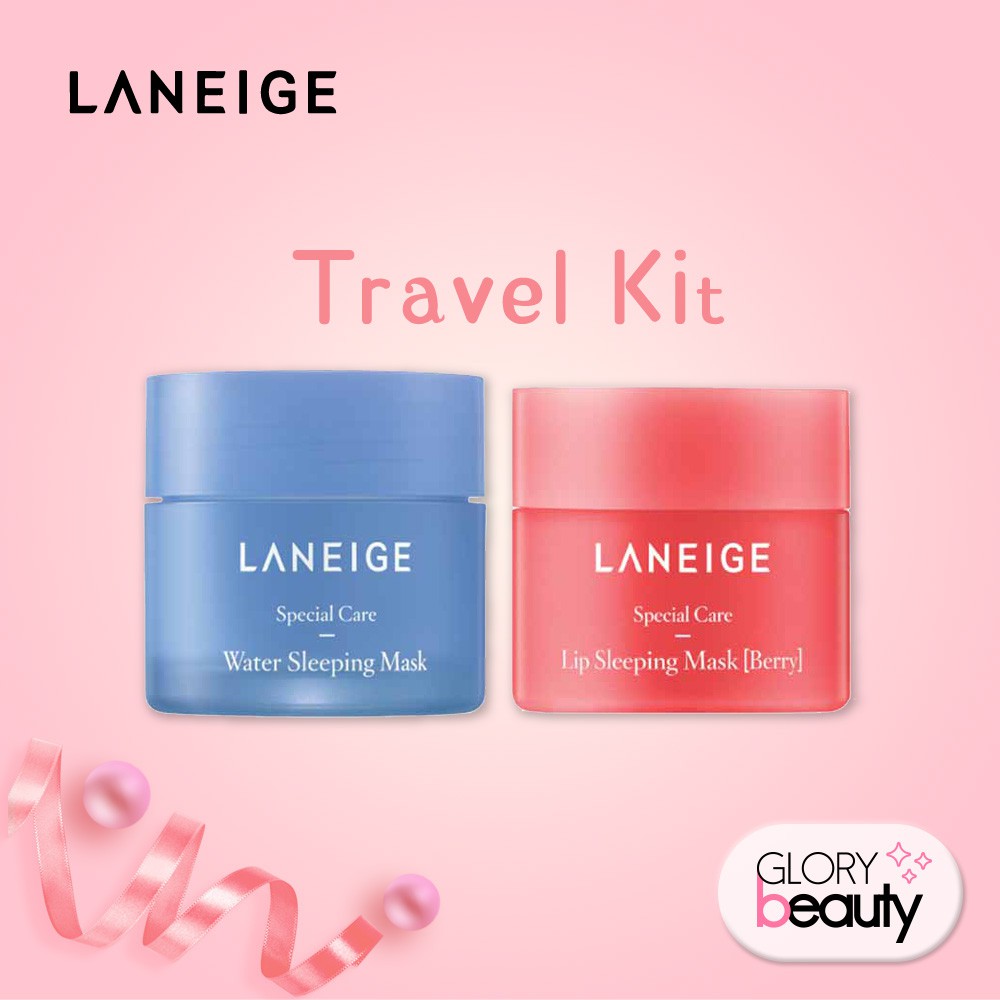 (Hàng Mới Về) Set Mặt Nạ Ngủ Cho Môi Laneige + Mặt Nạ Ngủ Laneige