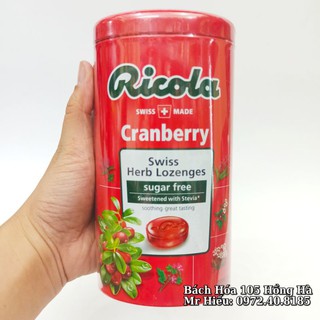 [Hỏa Tốc] Kẹo Ricola Cranberry hộp sắt 100g