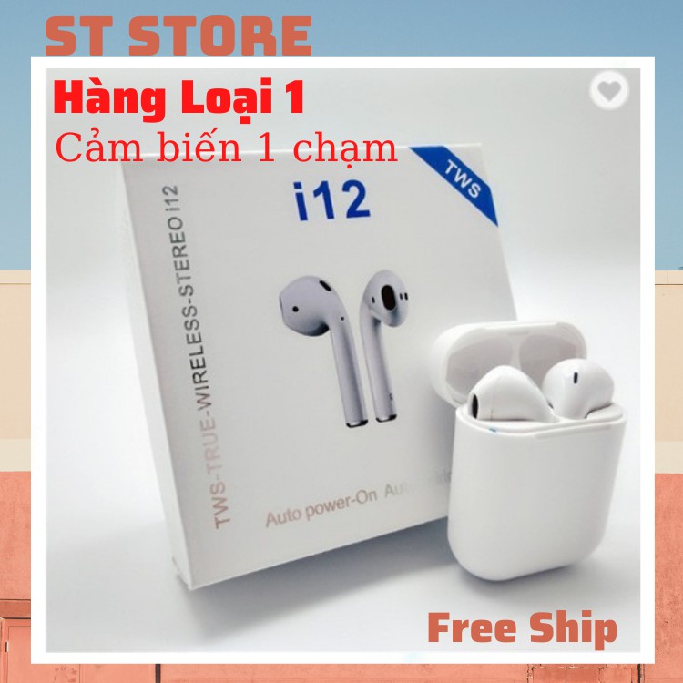 [Hàng Loại 1 ] ❤️ Tai Nghe Bluetooth I12 TWS 5.0 ❤️ dùng được cho nhiều dòng máy | BigBuy360 - bigbuy360.vn