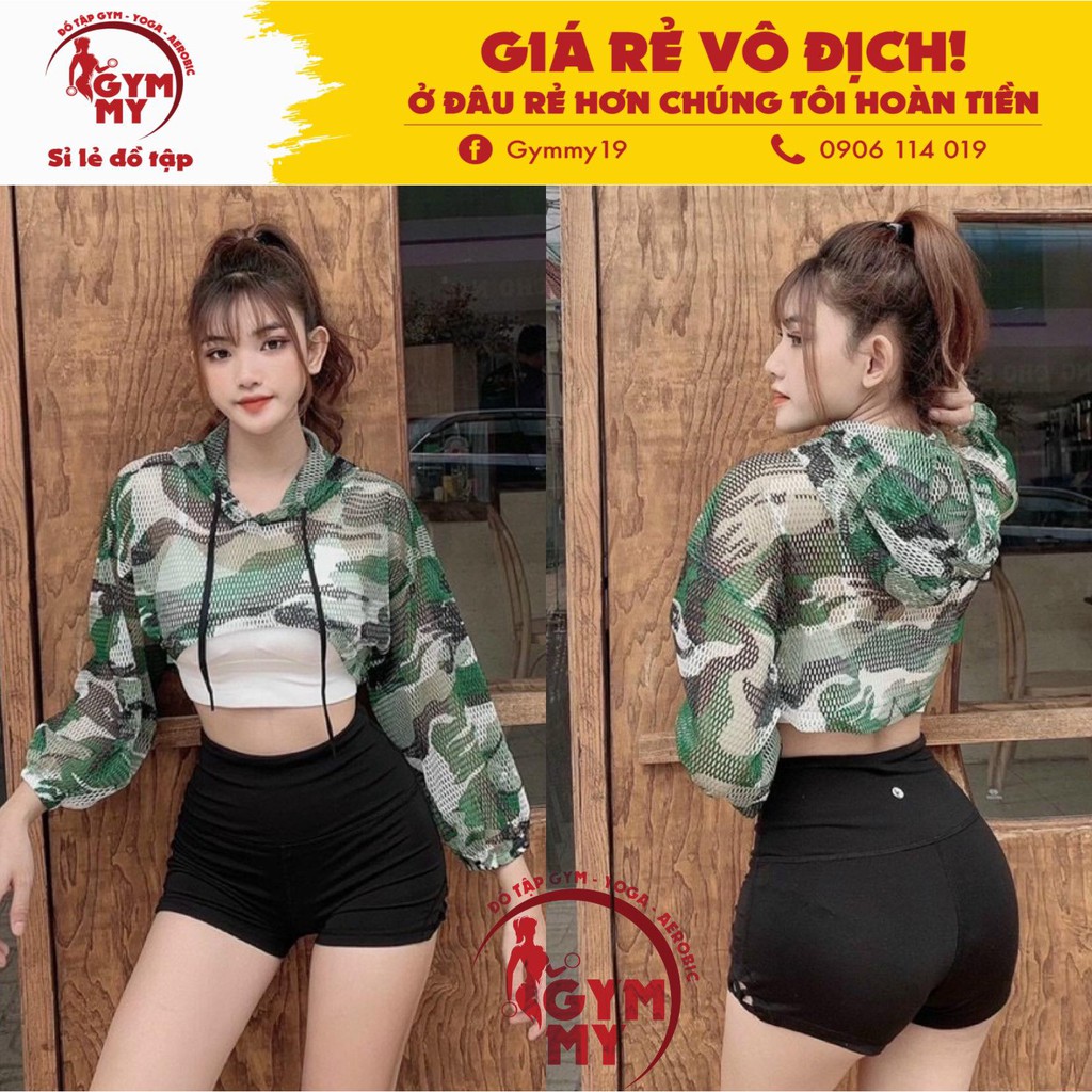 [Hàng xuất khẩu] Áo Croptop Lưới Tay Dài