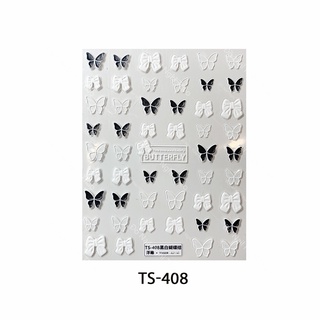 Sticker nail lụa nơ 5D LADURA
