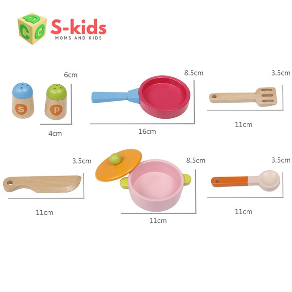 Đồ Chơi Gỗ S-Kids, Bộ Mô Phỏng Bếp Gỗ