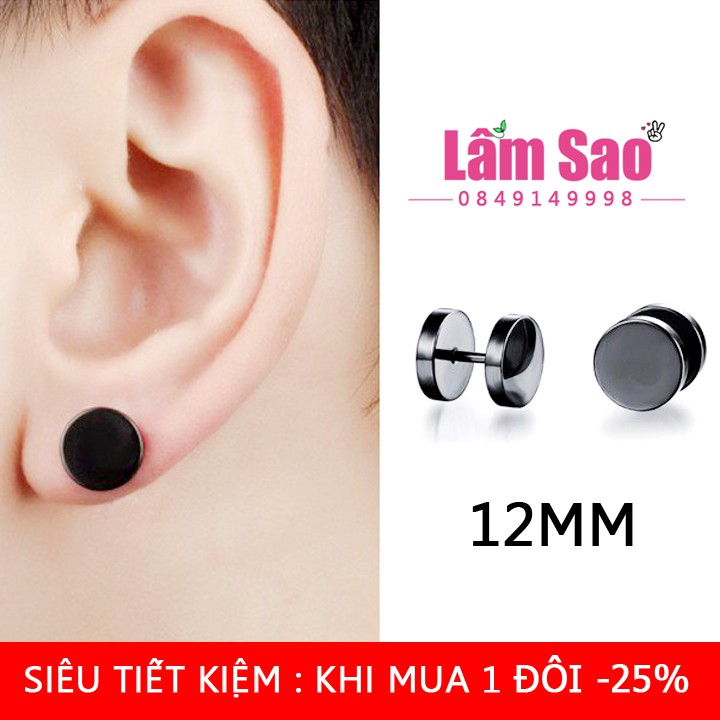 Bông Tai Nam / khuyên tia nam HÀN QUỐC nút tròn quả tạ 2 đầu oppa - LÂM SAO