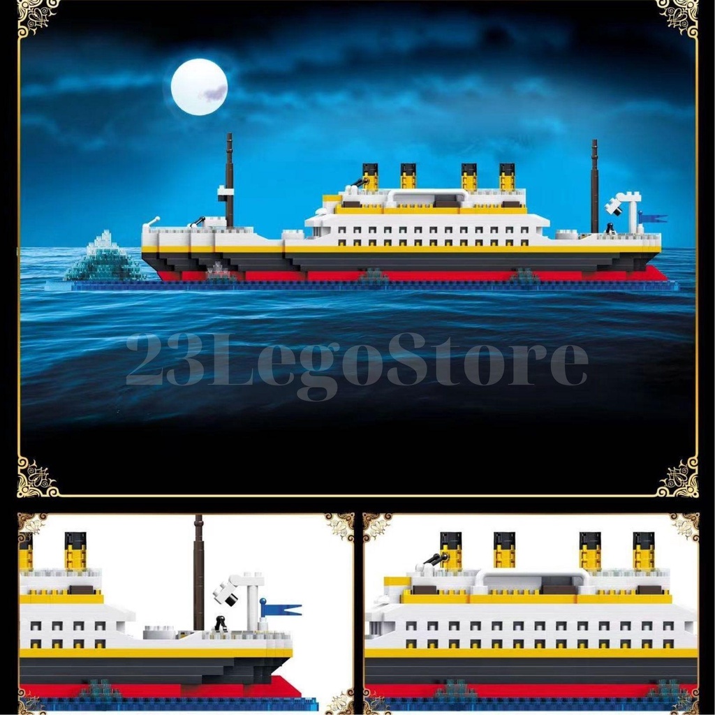 Bộ đồ chơi lắp ghép Tàu Titanic cỡ nhỏ dài 32cm , Titanic Ship làm đồ trang trí hoặc quà tặng độc đáo