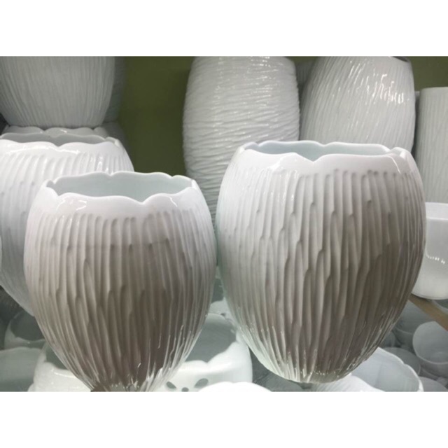 Lọ hoa 3D Gốm sứ Bát Tràng cao 18cm