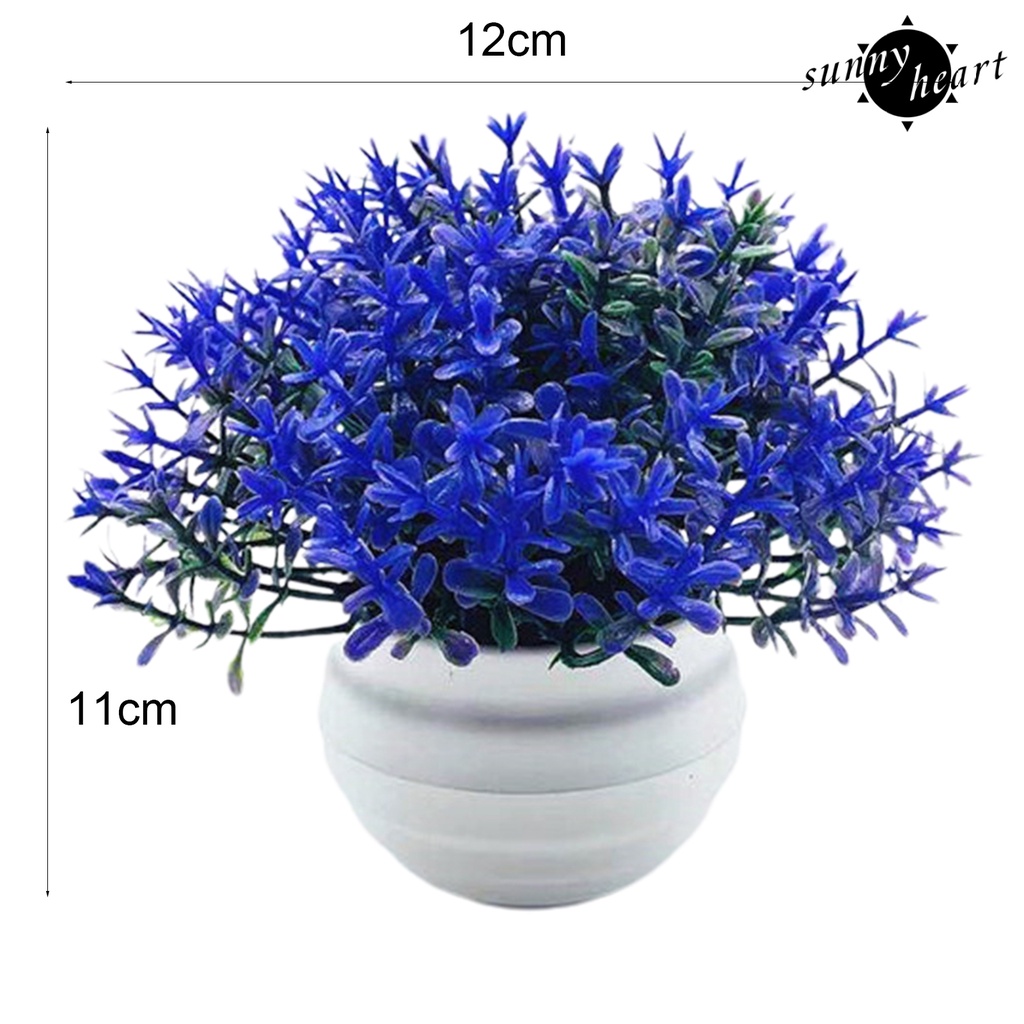 1 Bộ Chậu Cây Nhựa Nhân Tạo Để Bàn Trang Trí