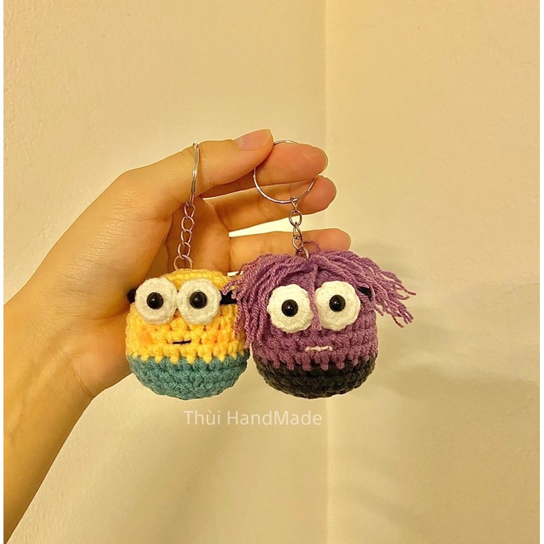 Móc khoá Minions mini handmade bằng len siêu xinh