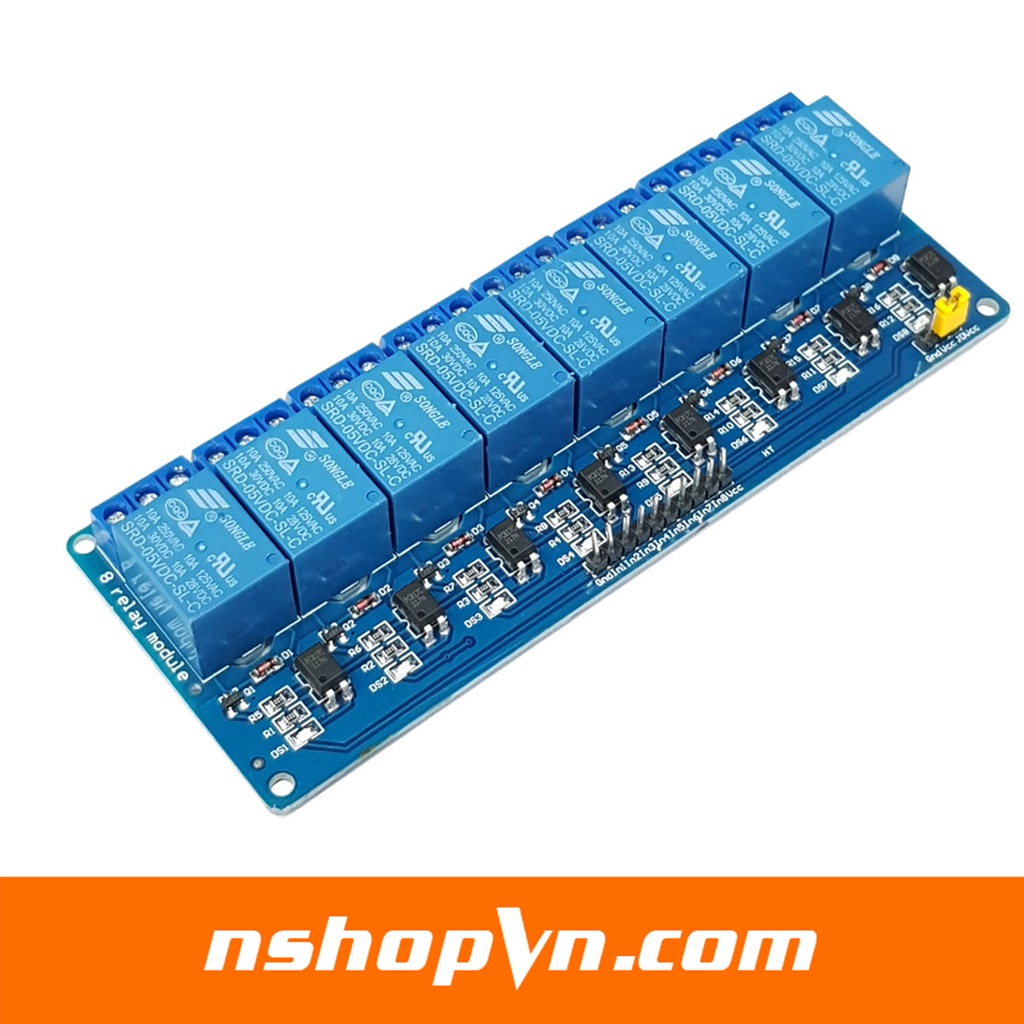 Module 8 Relay Với Opto Cách Ly 5VDC - 12VDC