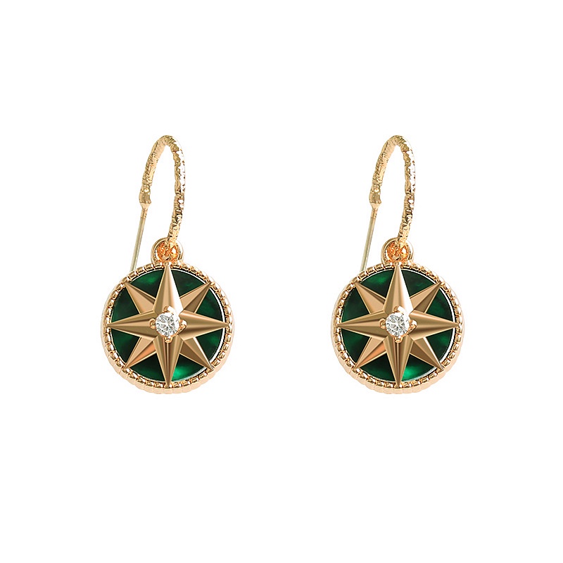 Khuyên Tai Kim Loại Hình Phi Hành Gia Đính Đá Lấp Lánh Phong Cách Nhật Hàn