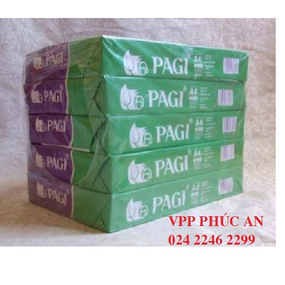 Giấy in A4 Pagi Xanh 70gsm, tập 500 tờ