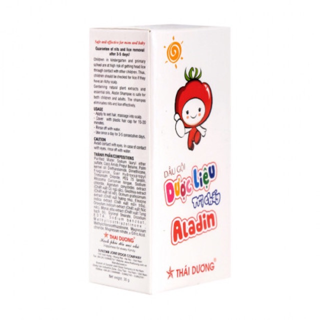 Dầu gội dược liệu chấy Aladin 30g