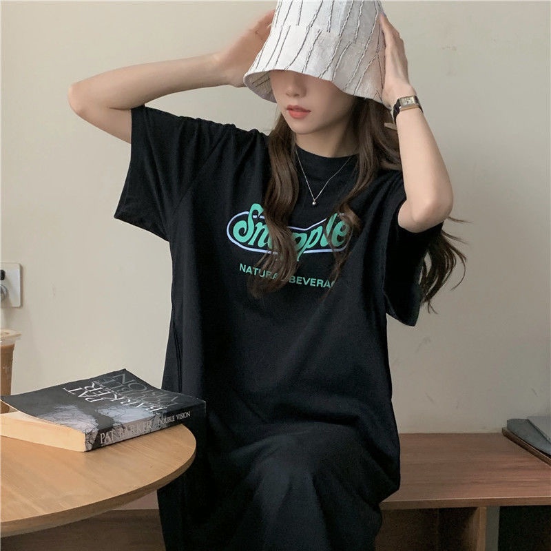 Đầm Thun Dáng Dài Form Rộng 2-300 Kg Fat Thời Trang Mùa Hè Cho Nữ，váy xuông dáng dài，đầm bigsize，đầm thun form rộng