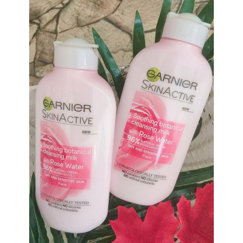 Sữa tẩy trang garnier soothing cleansing milk with rose water 200ML (BILL ANH)