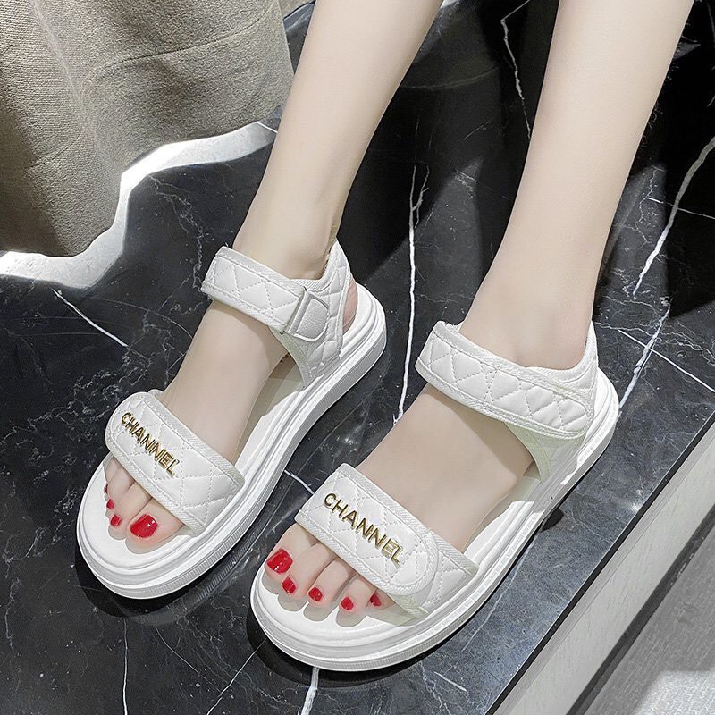 Dép quai hậu, sandal nữ chan 2 màu đen,trắng cự hót đế êm siêu nhẹ siêu bền
