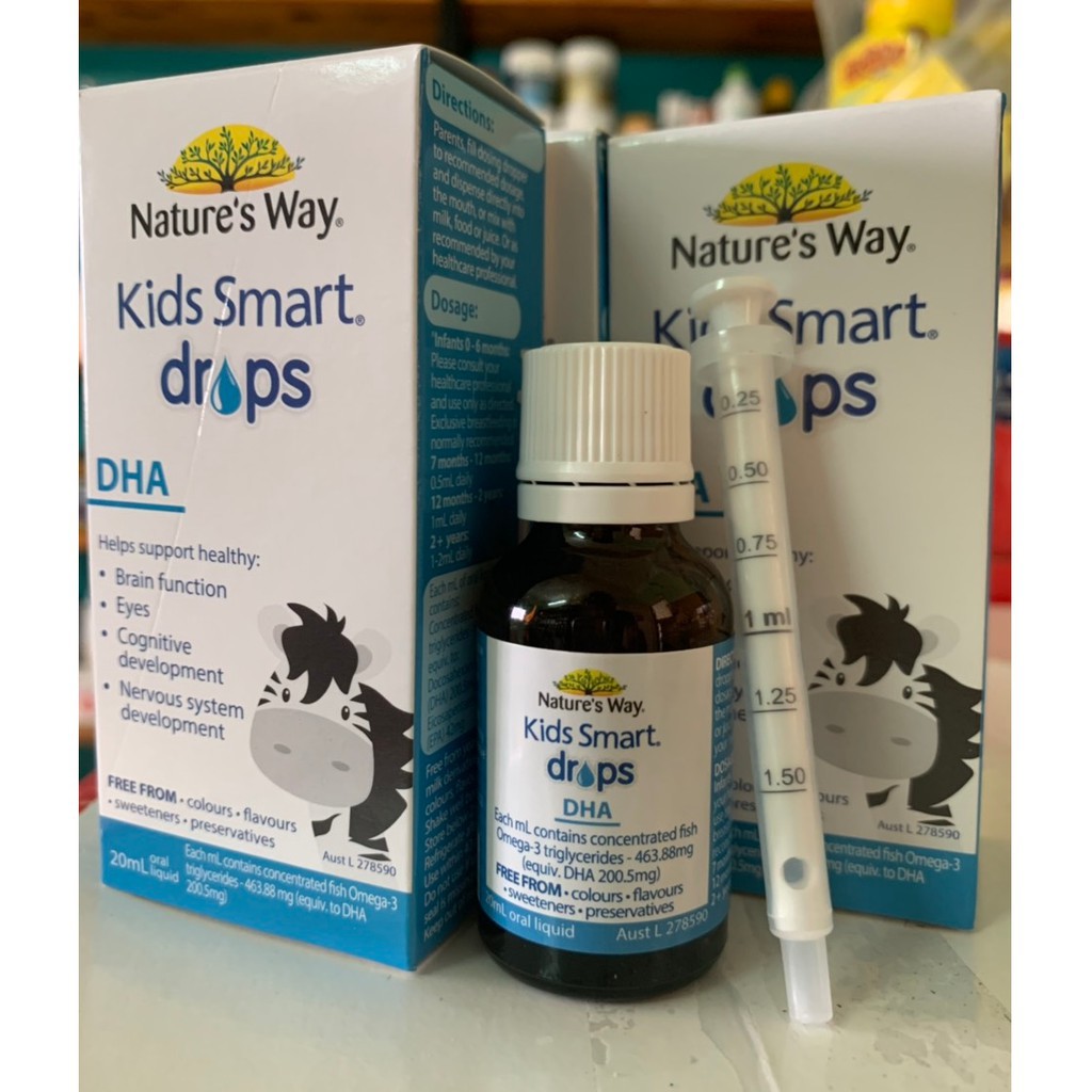 Nature’s Way Kids Smart Drops DHA Phát Triển Toàn Diện Trí Não,Mắt Cho Bé