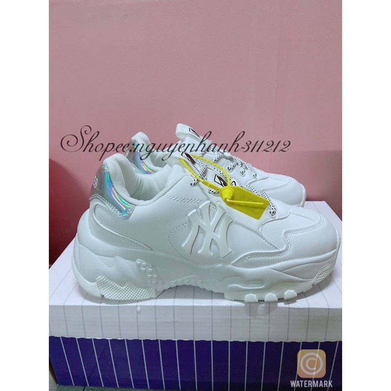 Giày thể thao sneaker đế độn gót màu metalic