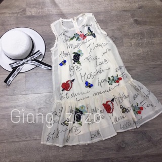 Váy thêu nổi Moschino