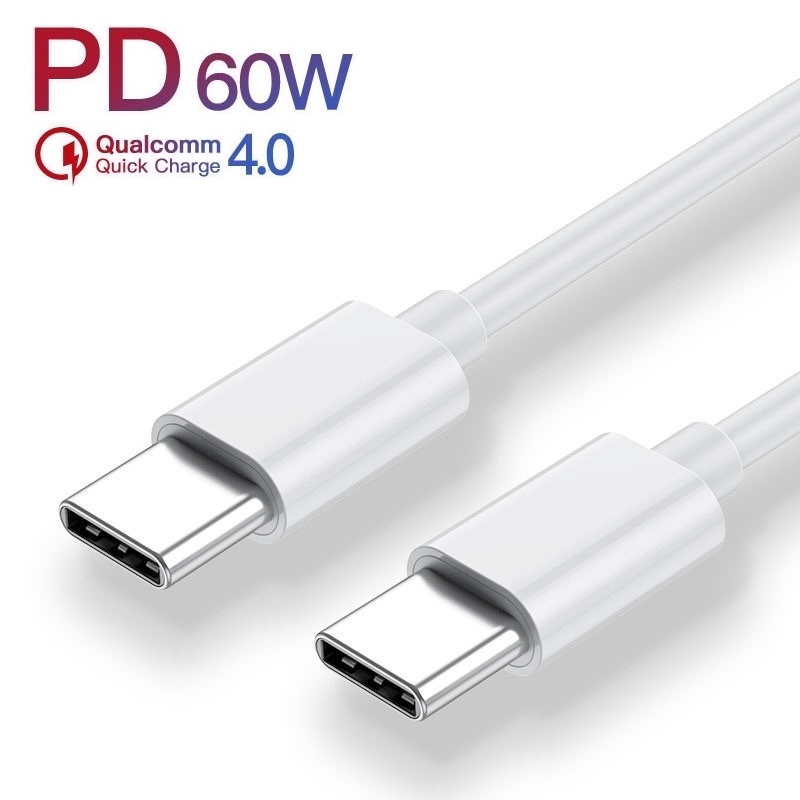 Cáp Sạc Nhanh Type C to Type C PD QC 4.0 Cho Samsung Xiaomi Redmi 3A-60W