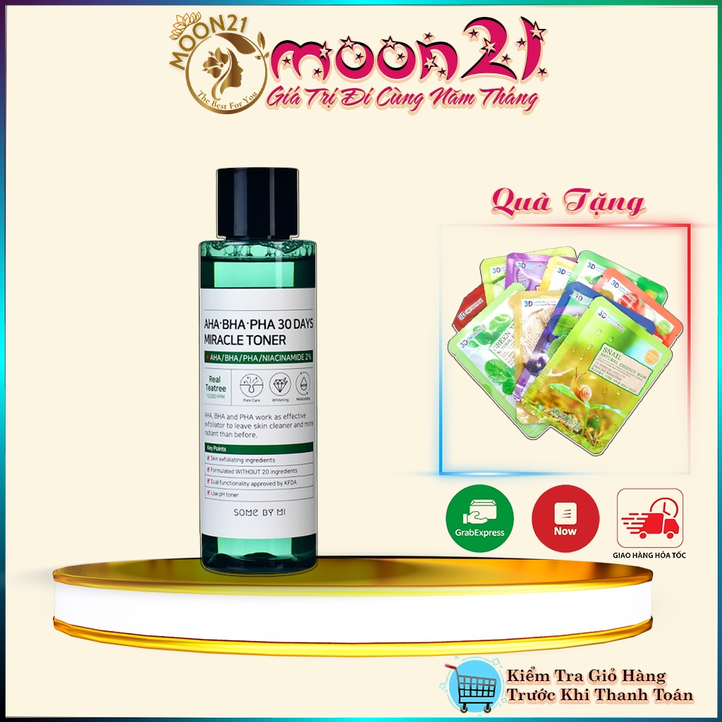 Nước hoa hồng ngừa mụn kiềm dầu Some By Mi AHA-BHA-PHA 30 Days Miracle Toner 150ml Auth Hàn Quốc