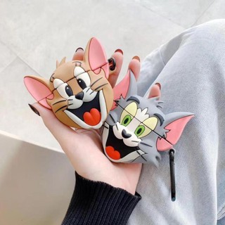 Case Airpods 1/2/I12 Inpods - Vỏ Bao Đựng Bảo Vệ Ốp Tai Nghe, Sillicone Dẻo Chống Bám Bẩn, Tom và Jerrry -LoveStore