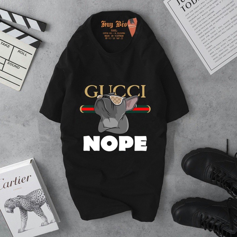 Áo Thun Chó Gucci Unisex Bigsize Nam Nữ Cotton 100%