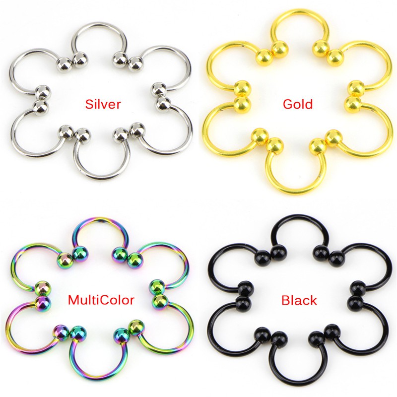 Set 10 Khuyên Mũi / Môi / Tai Bằng Thép Không Gỉ Cá Tính