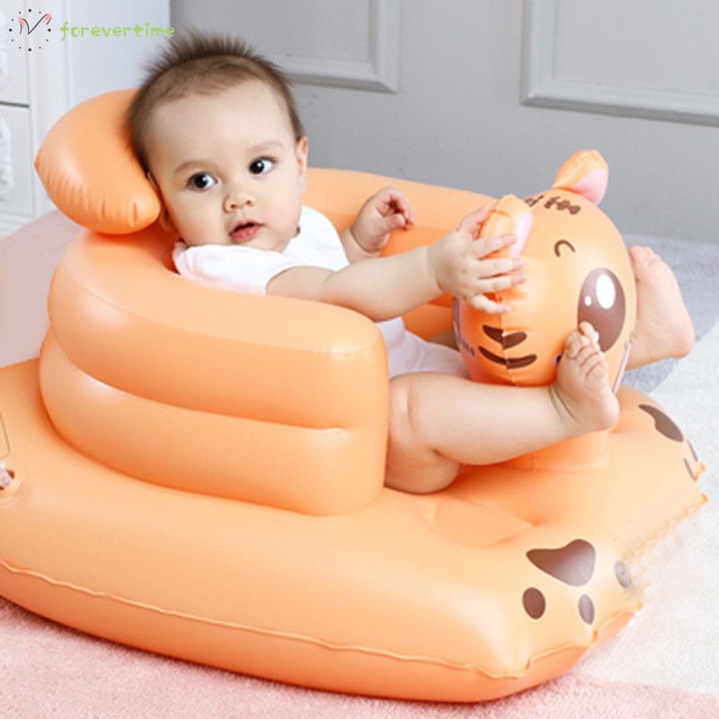 #Mẹ và con# Children Baby Inflatable Sofa Chair Seat Dining Bathroom Learn Sitting Portable Seat