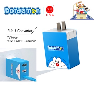Bộ sạc tích hợp bộ chuyển đổi hdmi video IINE in hình doraemon cho máy chơi game Nintendo Switch