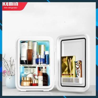 Tủ lạnh mini 💠 FREESHIP 💠  Tủ lạnh mini đựng mỹ phẩm, thuốc có ổ cắm oto chính hãng Kemin 10L