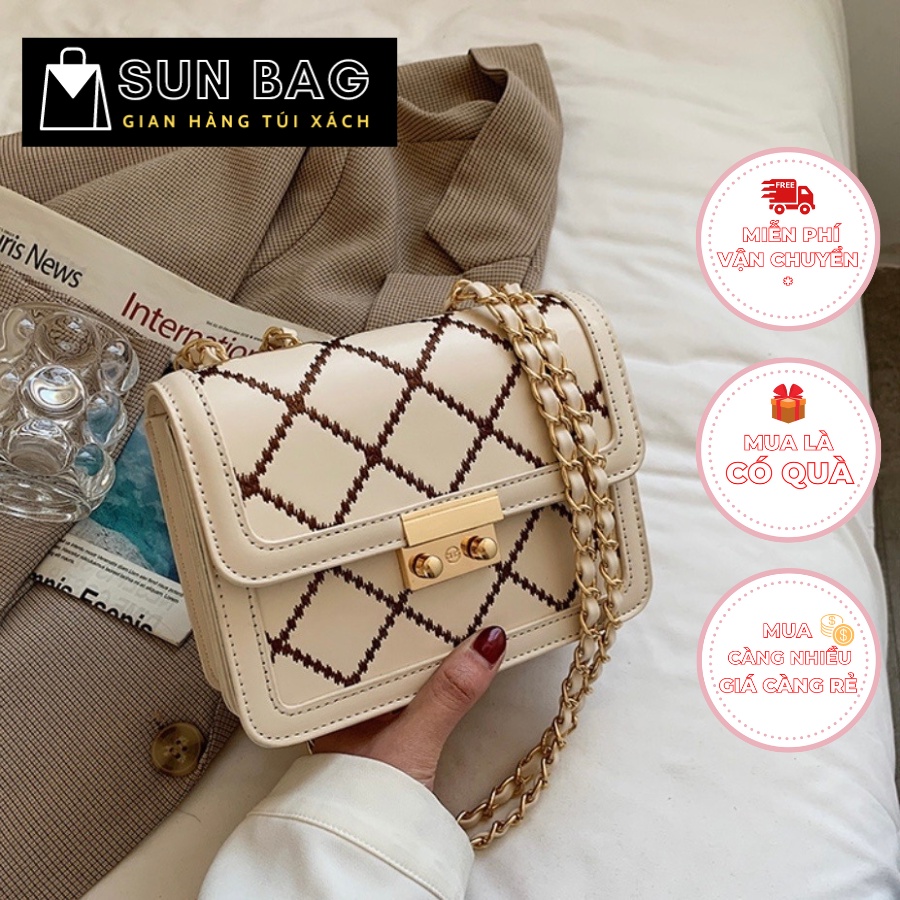 Túi xách nữ đeo chéo, đeo vai túi đi chơi, đi học, da đẹp, cao cấp size 20cm SB196