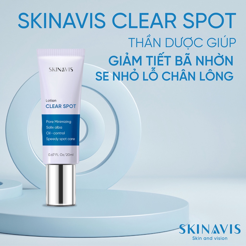 Skinavis Clear Spot Lotion Kiểm Soát Mụn Đầu Đen &amp; Bã Nhờn Dung Tích 20ml