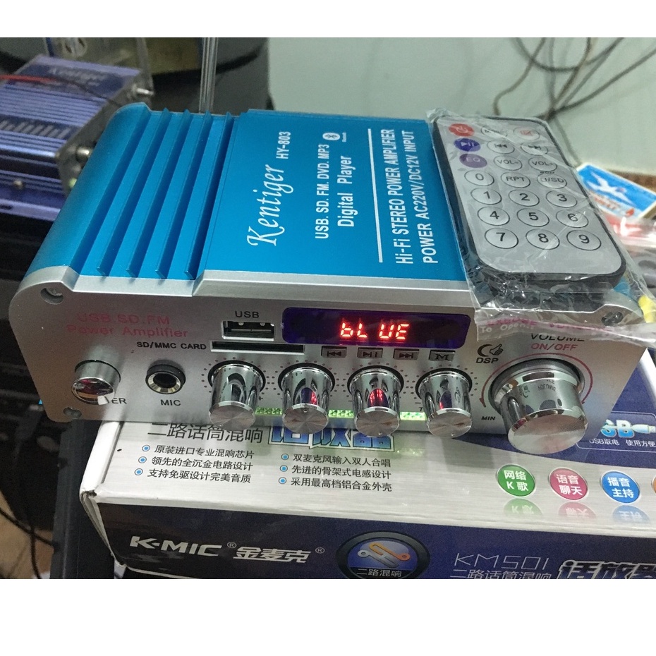 Amply Mini Bluetooth Karaoke BT-298A, Ampli KENTIGER và BT198B-B + Ghi Âm, Âm ly Karaoke Công Suất Lớn