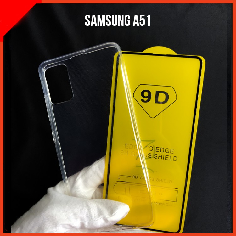 COMBO Ốp lưng dẻo Samsung A7-2018, A51- 2020, J4 plus, A70, A30, J8-2018, A8 plus dẻo trong suốt tặng kèm kính cường lực